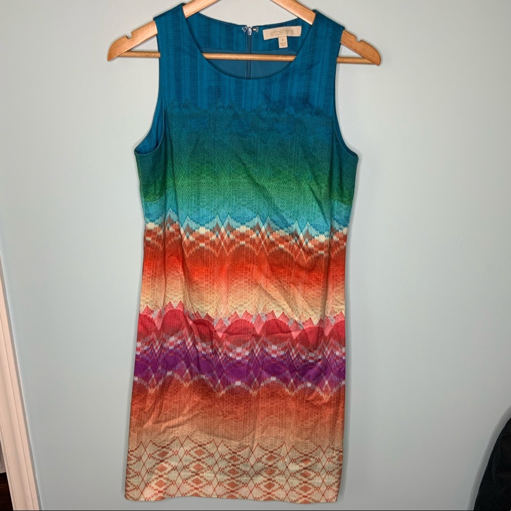 Etcetera Multicolored Stripe Dress Size 4